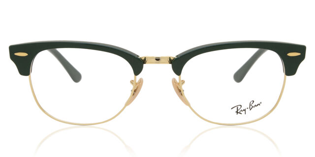 Ray-Ban Black and Gold Clubmaster Eyeglasses CLUBMASTER METAL OPTICS Eyeglasses with Black On Gold Frame  main image 4