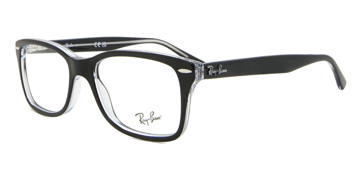 Ray-Ban調光レンズサングラス RB5428F 2034 Ray-Ban RX5428 2034 Black On Clear Eyeglasses | SmartBuyGlasses US