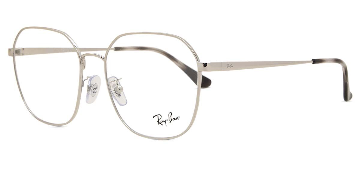 Ray-Ban RX6490D Asian Fit 2501 Geometric Silver Eyeglasses