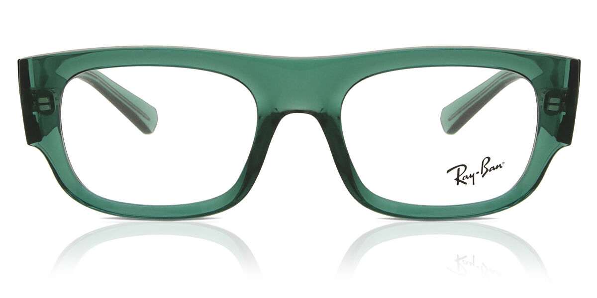 Ray-Ban RX7218 Kristin 8262 Rectangle Transparent Green Eyeglasses