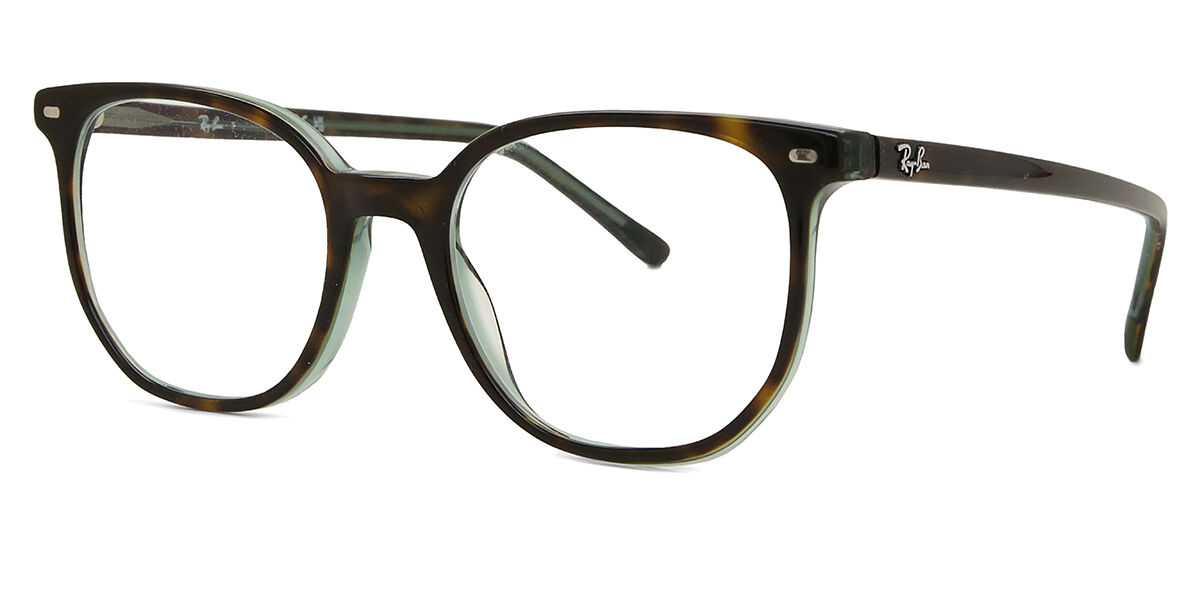 Ray-Ban RX5397 Elliot 8249 Geometric Tortoise on Transparent Green Ray-Ban RX5397 Elliot 8249 Geometric Tortoise on Transparent Green