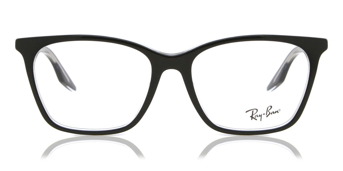 Ray-Ban RX5422 2034 Cat Eye Black on Transparent Eyeglasses