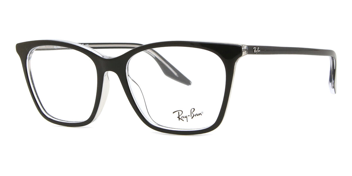 Ray-Ban RX5422 2034 Cat Eye Black on Transparent Eyeglasses