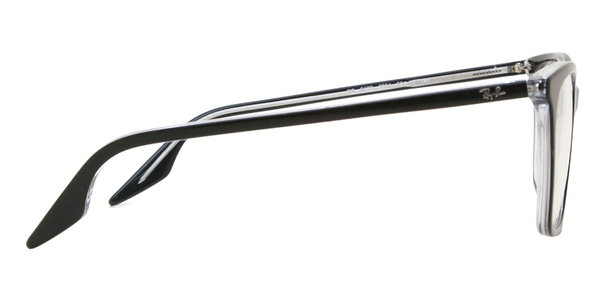 Ray-Ban RX5422 2034 Cat Eye Black on Transparent Eyeglasses