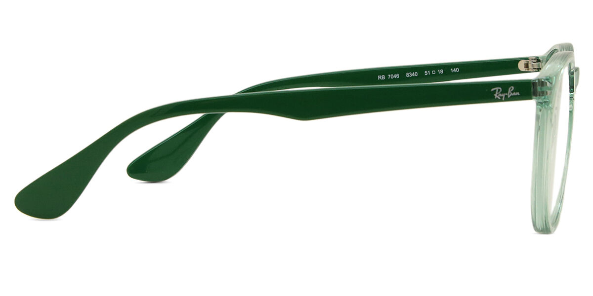 Ray-Ban RX7046 Erika 8340 Oval Transparent Green Eyeglasses