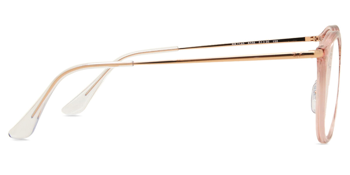 Hana*　0710 Ray-Ban RX7140 8335 Oval Transparent Pink Eyeglasses