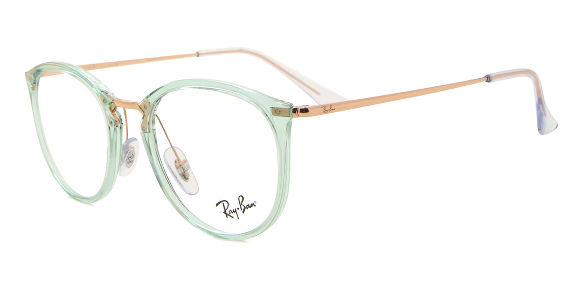 Ray-Ban RX7140 8337 Oval Transparent Green Eyeglasses