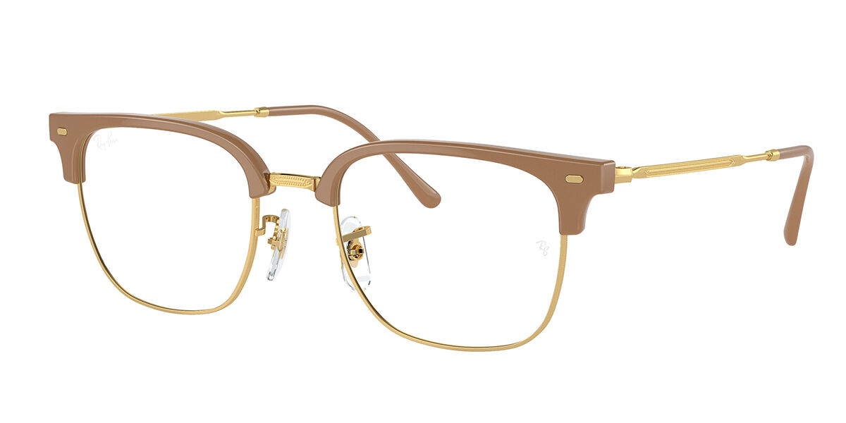 Ray-Ban RX7216F New Clubmaster Asian Fit 8342 Browline Brown Beige