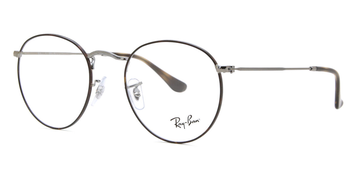 Ray-Ban RX3447V Round Metal 3174 Oval Dark Tortoise on Gunmetal