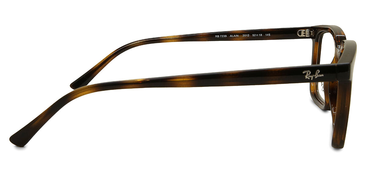 Ray-Ban RX7239 Alain 2012 Rectangle Dark Tortoise Eyeglasses