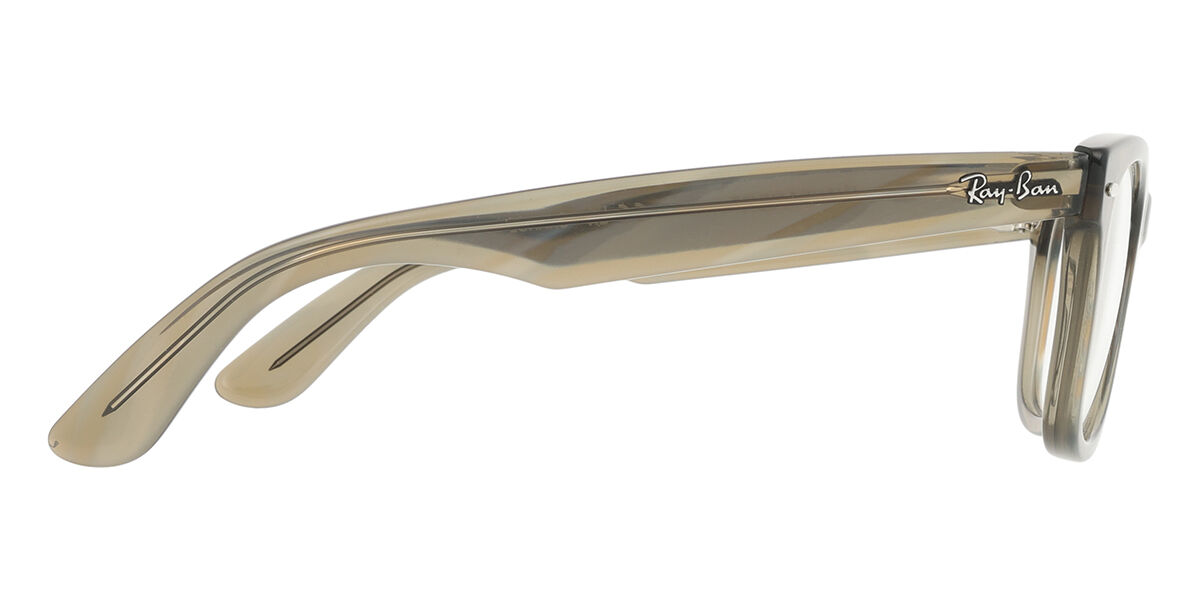 ray ban wayfarer handmade in italy 希少品 Ray-Ban RX4340V Wayfarer Ease 8381 Square Transparent Striped Grey