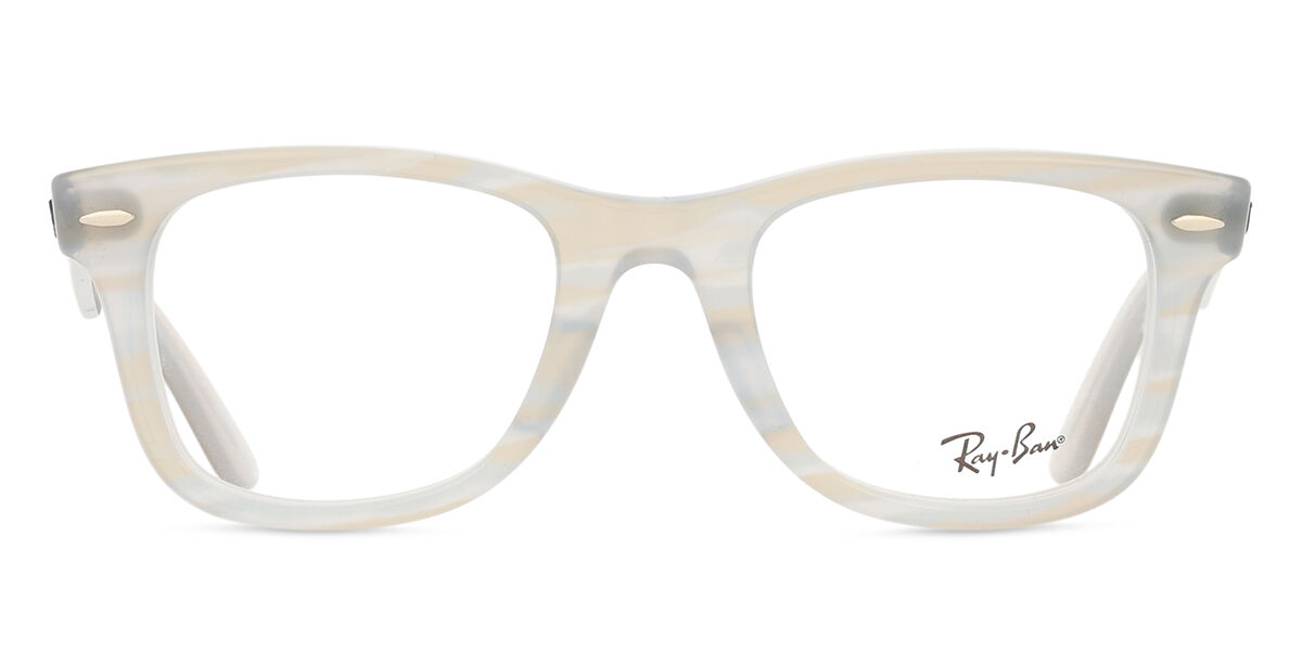 新品 未使用 Ray-Ban  Wayfarer 希少 クリアレンズ M Ray-Ban RX4340V Wayfarer Ease 8382 Square Transparent Striped