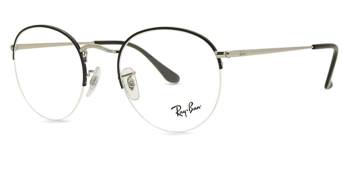 Ray-Ban RX3947V Round Gaze 3183 Black on Silver Eyeglasses