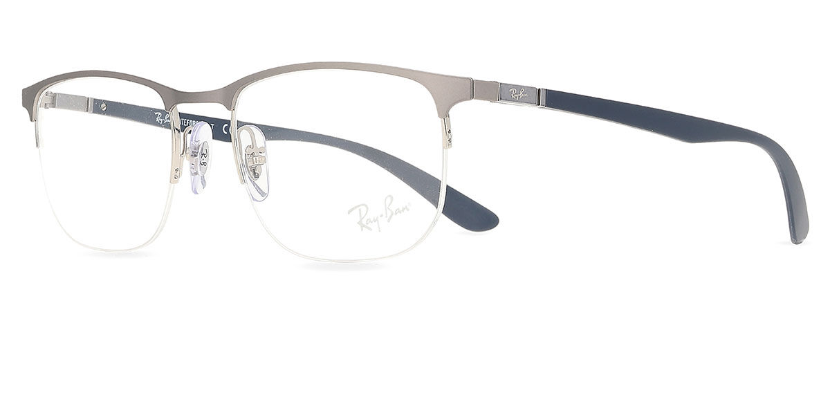 Ray-Ban RX6513 2620 Matte Gunmetal On Silver Eyeglasses