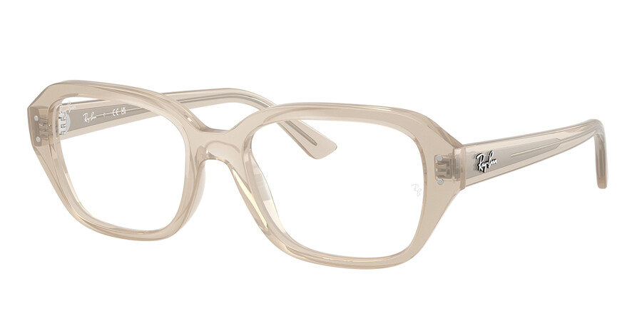 Ray-Ban RX7258F Shea Asian Fit 8433 Square Cloudy Warm White Eyeglasses ...