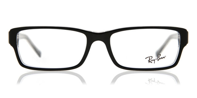 Ray-Ban Rb5169 2034 Polished‎ Black Rectangle Eyeglasses Frames 54-16-140 H14094 Ray Ban RB 5169 2034 Rectangle Black Clear Eyeglasses Frame  main image 3
