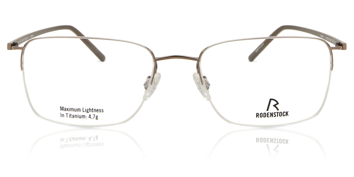 Rodenstock titanium exclusiv セット 4個 Rodenstock R7051 I Square Bronze Brown Eyeglasses | SmartBuyGlasses US