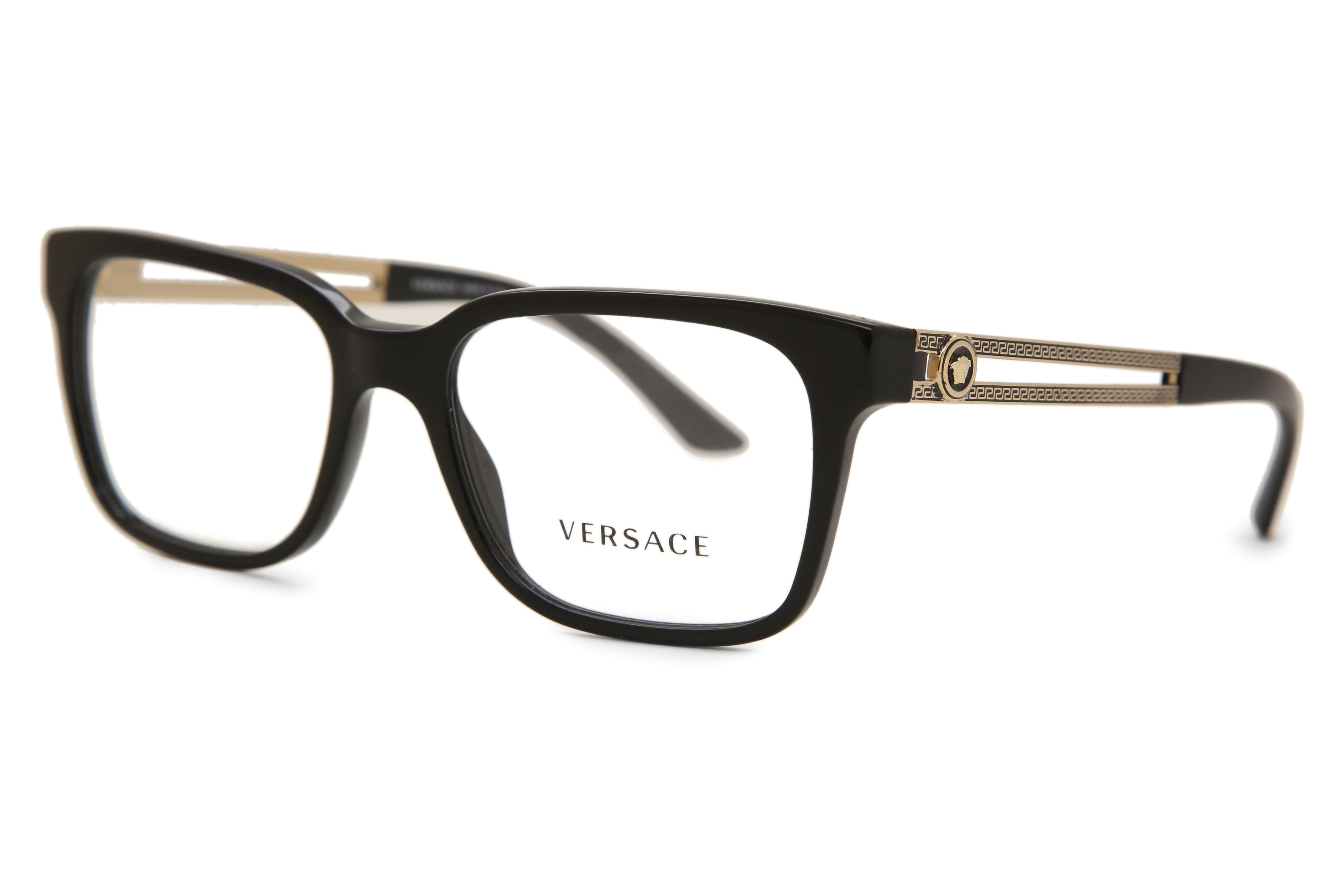 Versace VE3218 GB1 Rectangle Black Eyeglasses | SmartBuyGlasses US