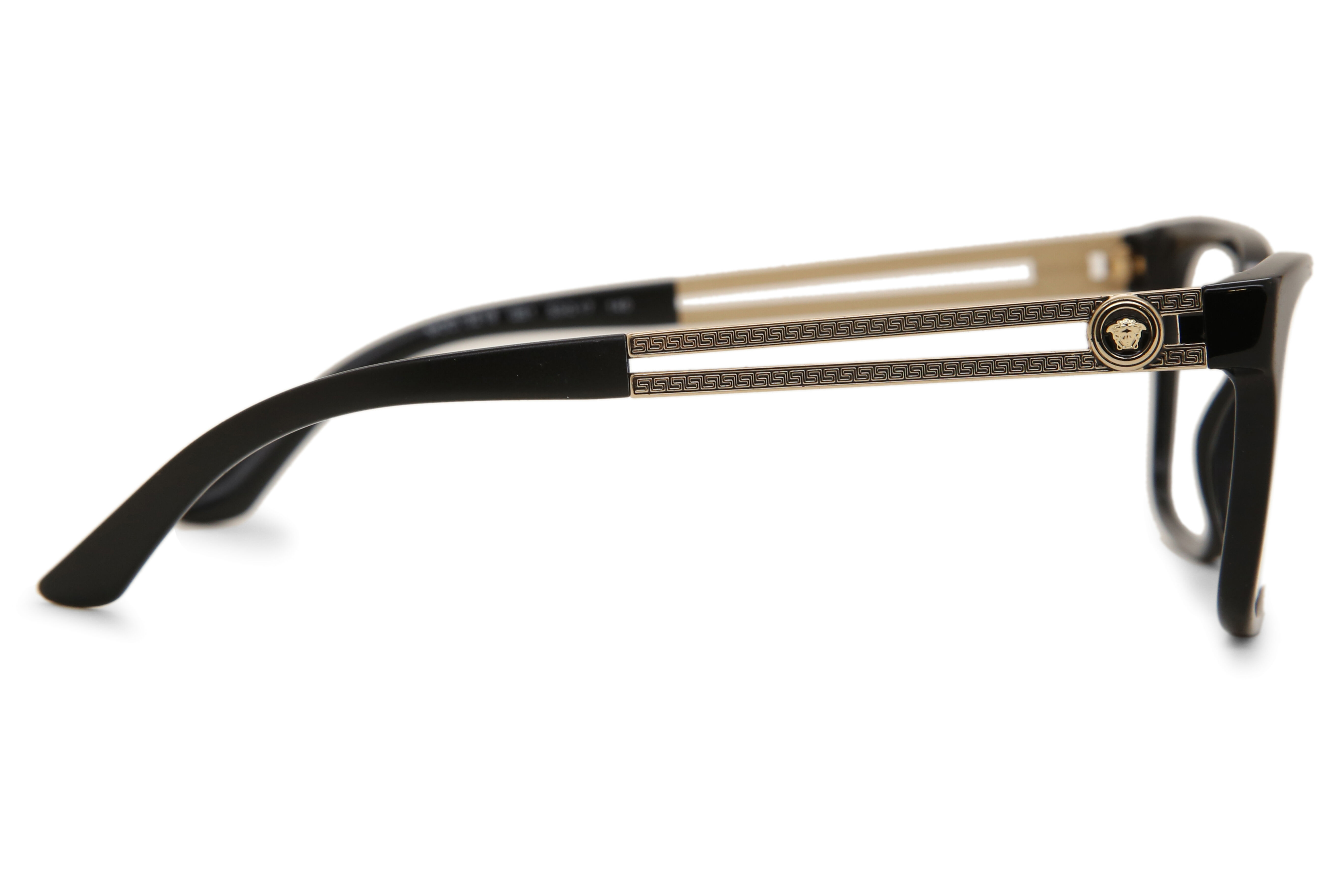 Versace VE3218 GB1 Rectangle Black Eyeglasses | SmartBuyGlasses US