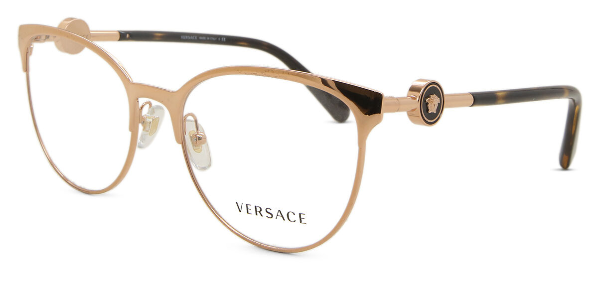 Versace VE1271 1412 Cat Eye Pink Gold Eyeglasses | SmartBuyGlasses US