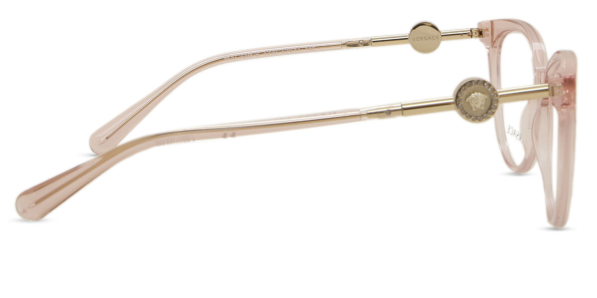Versace VE3298B Asian Fit 5339 Cat Eye Transparent Pink Eyeglasses