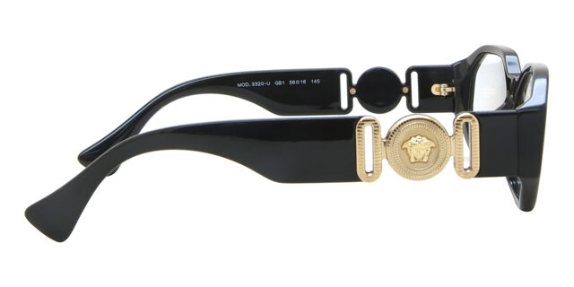 Versace Women Black Geometric Eyeglasses VE3320U GB1 BRAND NEW Versace VE3320U Eyeglasses | FramesDirect.com main image 4