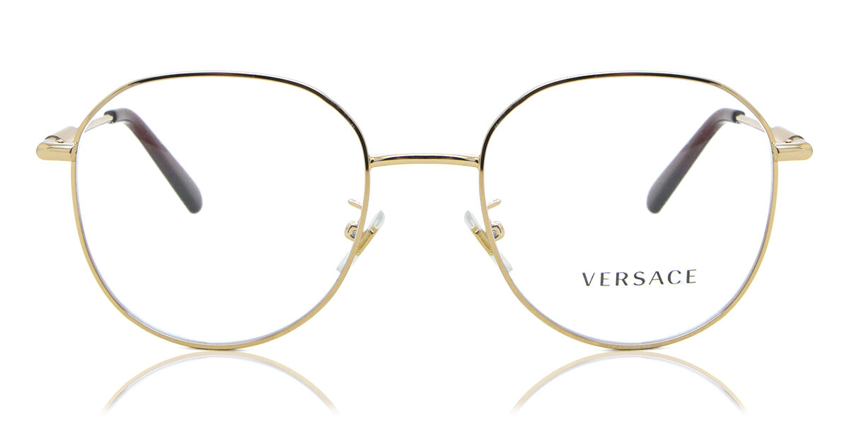 Versace VE1282D Asian Fit 1491 Oval Gold Eyeglasses