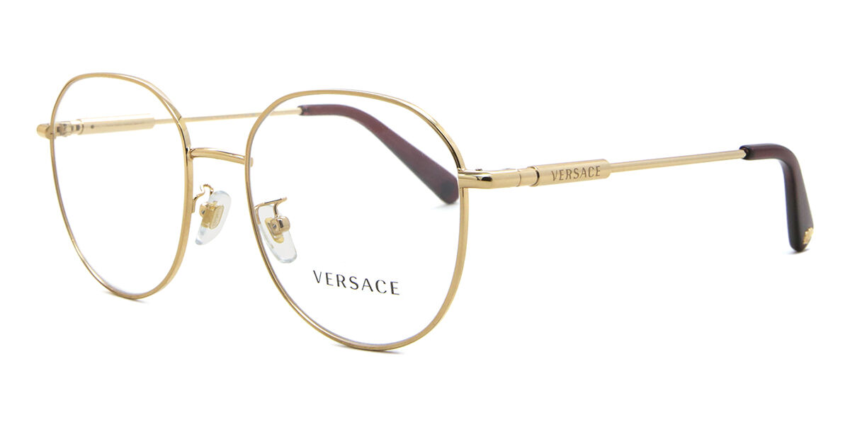 Versace VE1282D Asian Fit 1491 Oval Gold Eyeglasses