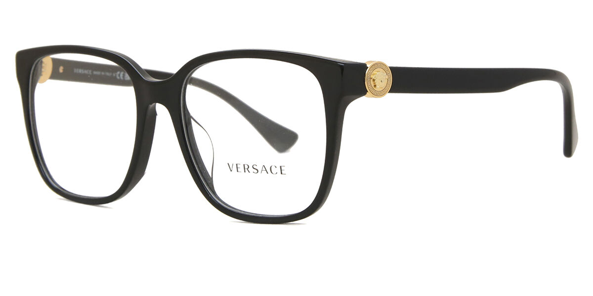 Versace VE3332D Asian Fit GB1 Square Black Eyeglasses