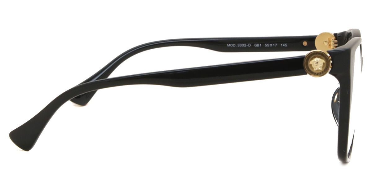 vesper33さん専用 Versace VE3332D Asian Fit GB1 Square Black Eyeglasses