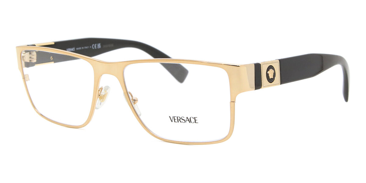 Versace VE1274 1002 Rectangle Gold Eyeglasses | SmartBuyGlasses US