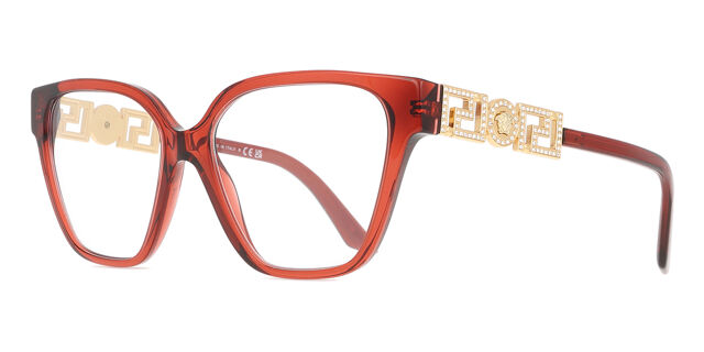 Versace VE3358B 5476 Square Transparent Red Eyeglasses  display picture 1