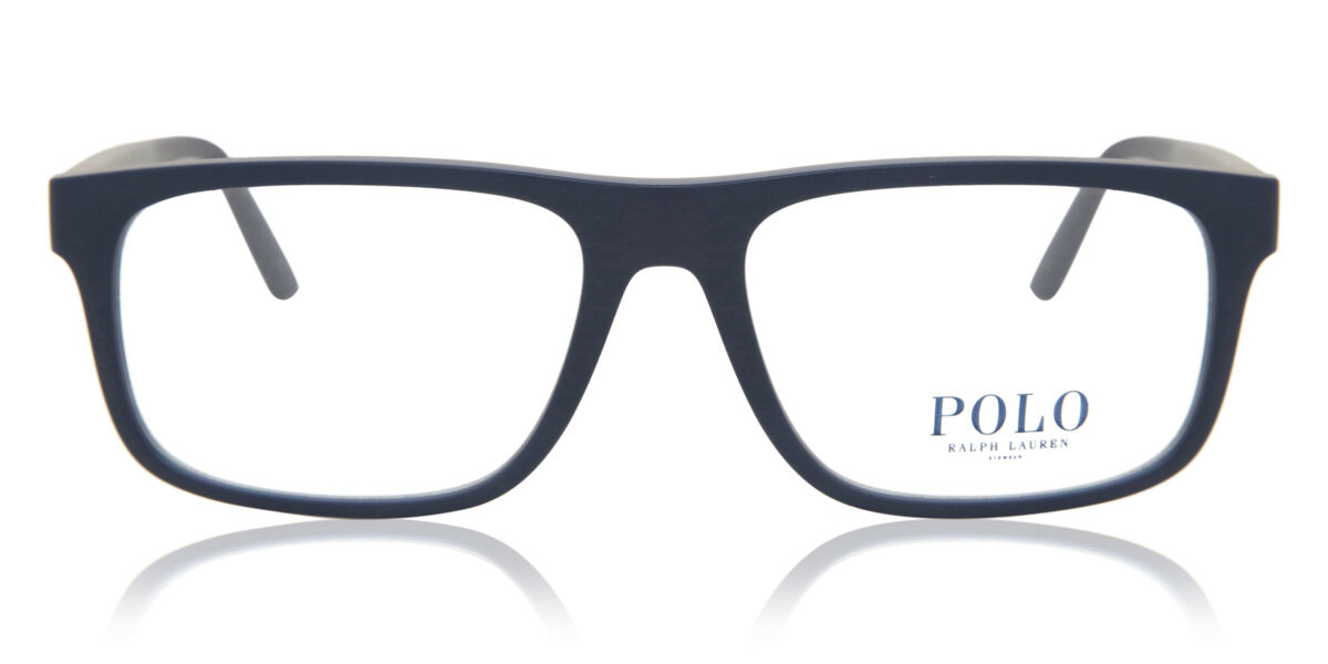 Polo Ralph Lauren PH2218 5528 Rectangle Matte Navy Blue Eyeglasses