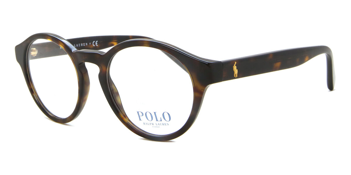 Polo Ralph Lauren PH2243 5003 Round Shiny Dark Havana Eyeglasses