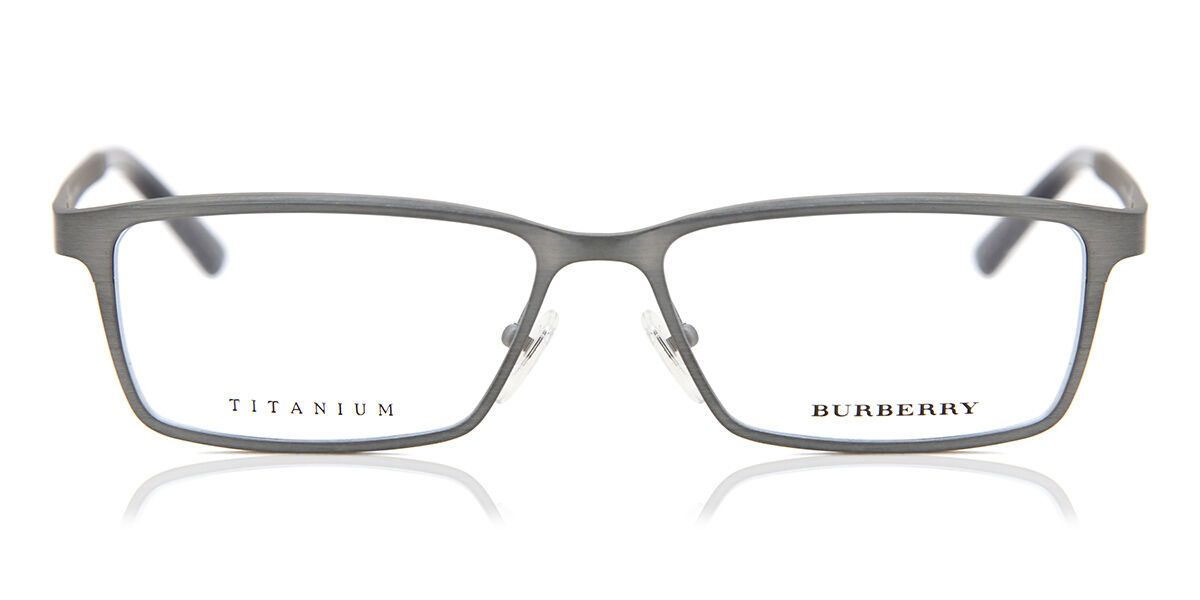 バーバリー BE1292TD-1008 ライトグレー調光サングラス 度なし Burberry BE1292TD Asian Fit 1008 Rectangle Silver Eyeglasses