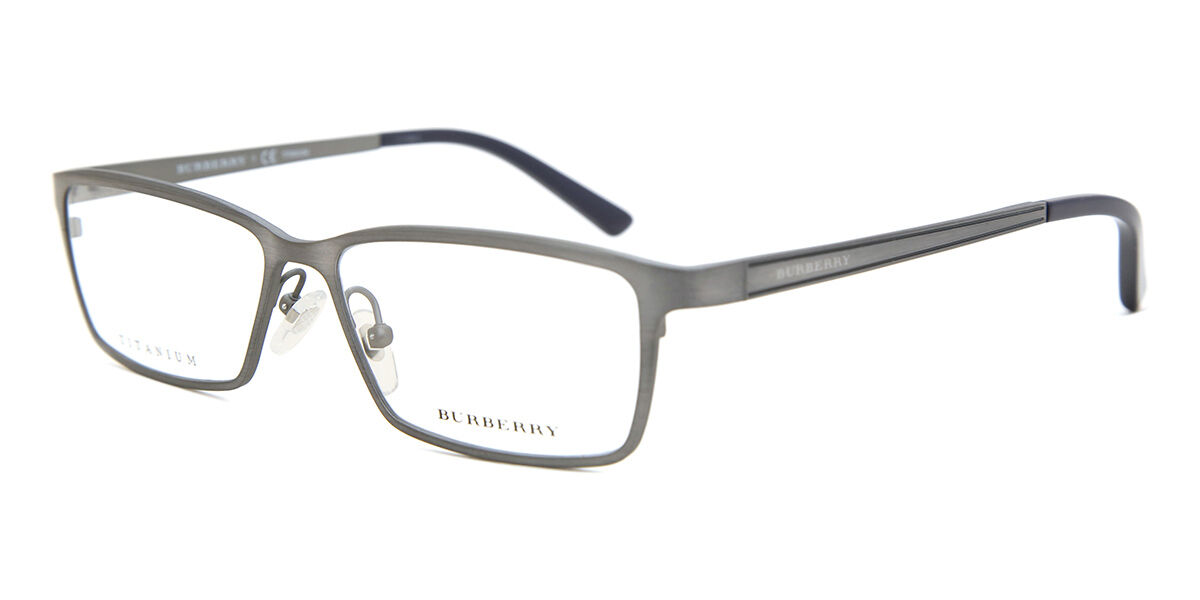 Burberry BE1292TD Asian Fit 1008 Rectangle Silver Eyeglasses Burberry BE1292TD Asian Fit 1008 Rectangle Silver Eyeglasses