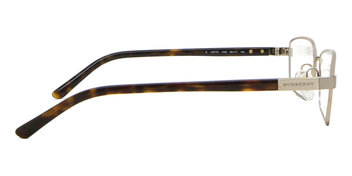 Burberry BE1287TD Asian Fit 1002 Brushed Burberry Gold Eyeglasses