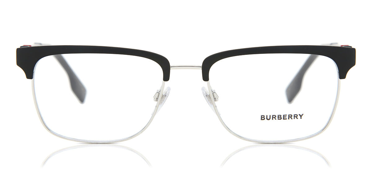 Burberry BE1348 ALBA 1306 Rectangle Matte Black/Silver Eyeglasses