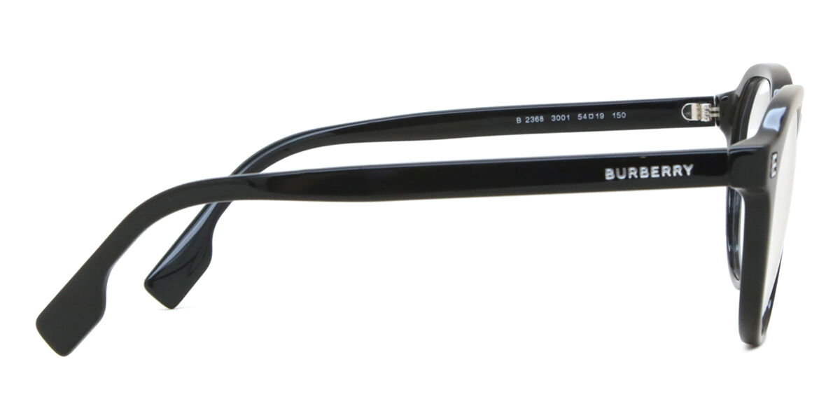 Burberry BE2368 3001 Geometric Shiny Black Eyeglasses