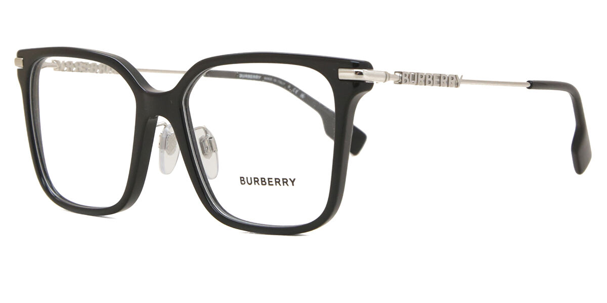 Burberry BE2376 ELIZABETH Asian Fit 3001 Square Black Eyeglasses