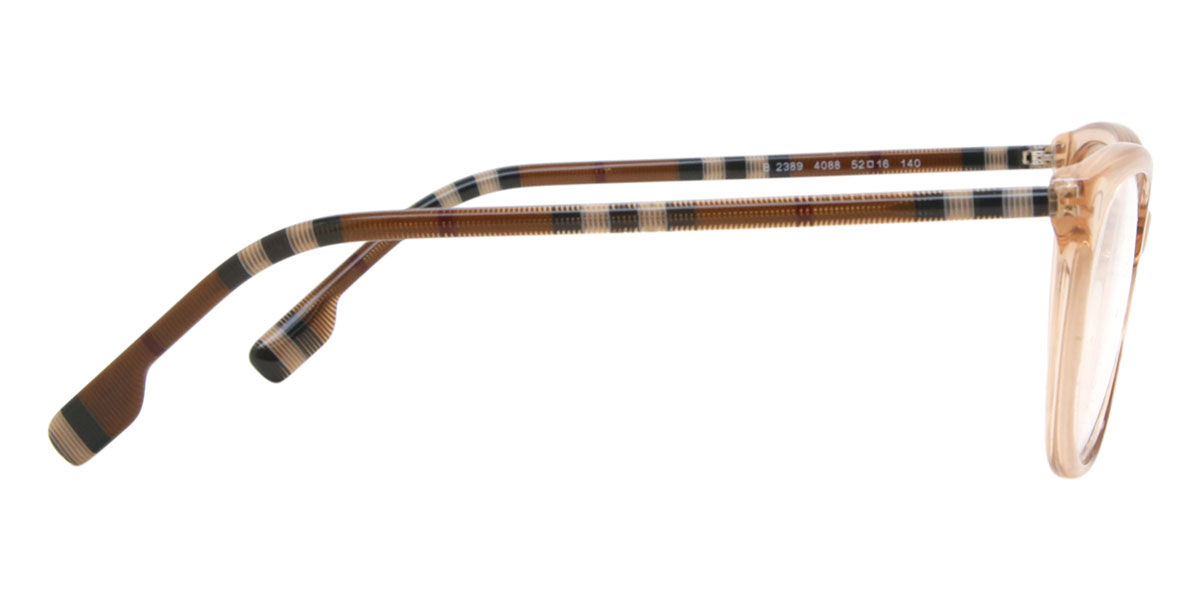 BURBERRY ベージュ サングラス　レディース Burberry BE2389 4088 Oval Transparent Peach Eyeglasses