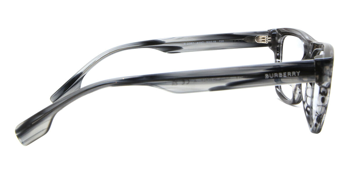 Burberry BE2387 4097 Square Transparent Grey Horn Eyeglasses