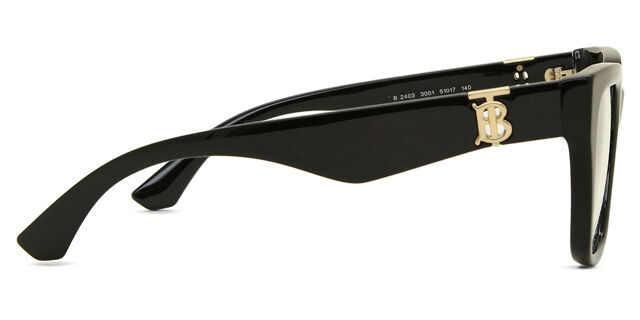 Burberry BE2403 3001 Square Black Eyeglasses | SmartBuyGlasses US