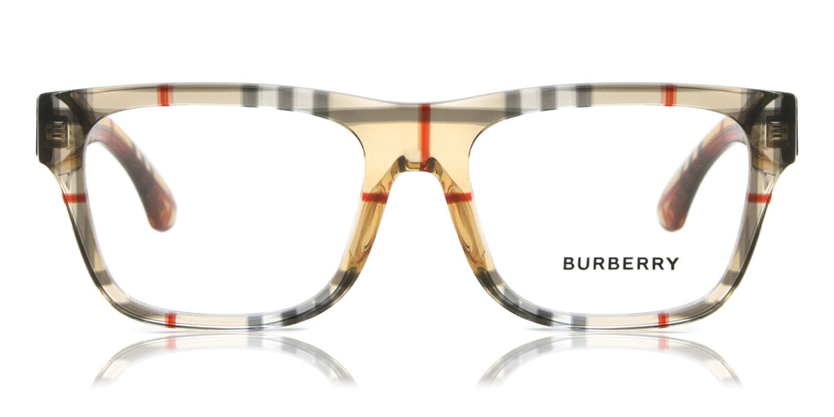 Burberry BE2411 4122 Square Transparent Vintage Checkered Brown