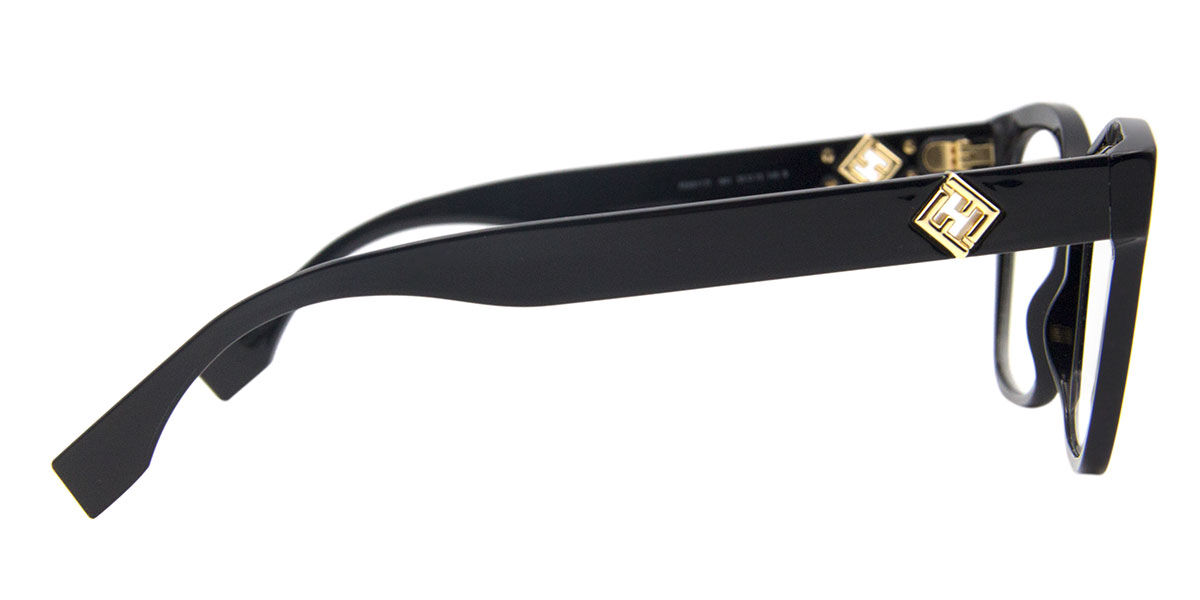Fendi FE 50117I 001 Square Shiny Black Eyeglasses | SmartBuyGlasses US