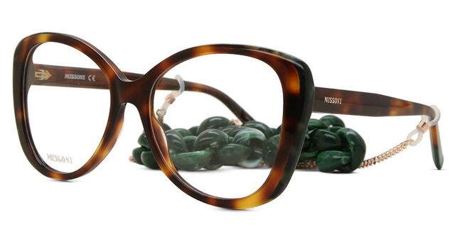 ? Auth Missoni Glasses Missoni MIS 0091 0AE Cat Eye Transparent Pink Tortoise  main image 3