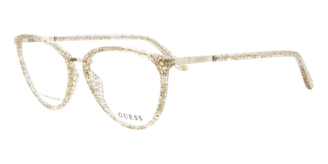 Guess GU2957 020 Cat Eye Glitter Gold Eyeglasses  display picture 1