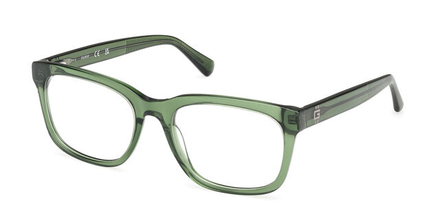 Guess GU50251 096 Square Transparent Dark Green Eyeglasses  display picture 2