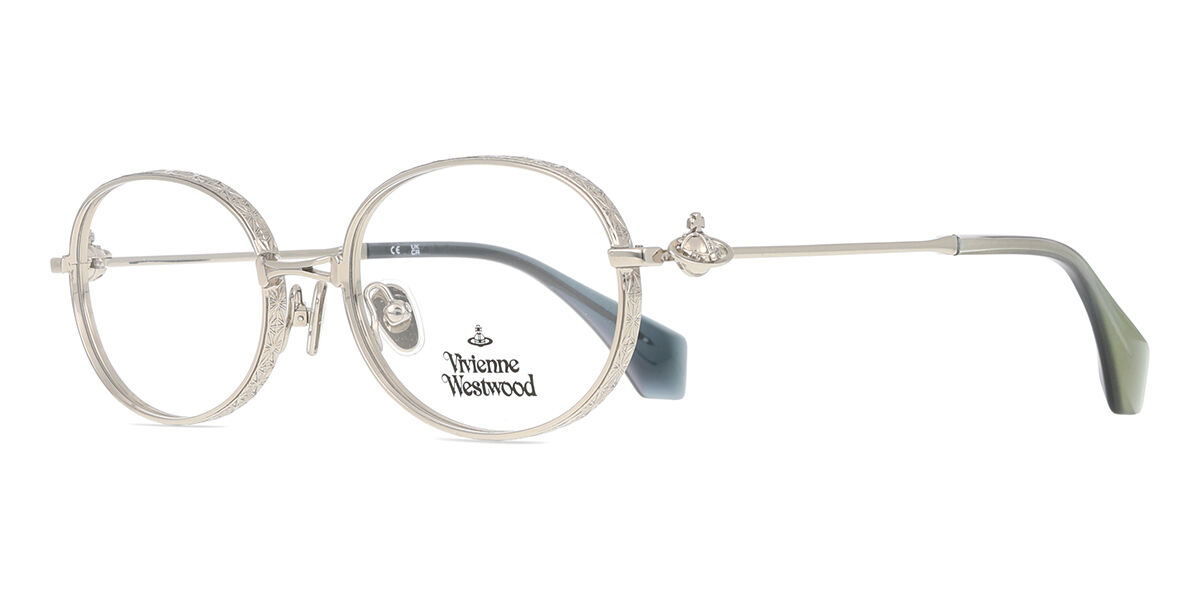 Vivienne Westwood VW3020 800 Oval Shiny Silver Eyeglasses