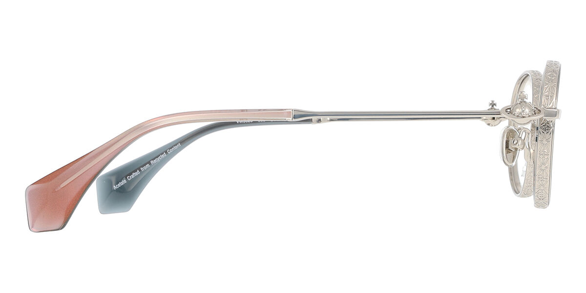 Vivienne Westwood VW3020 800 Oval Shiny Silver Eyeglasses